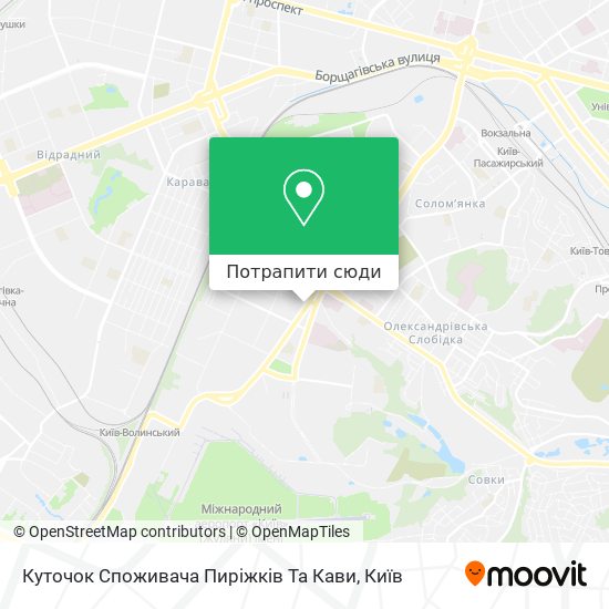 Карта Куточок Споживача Пиріжків Та Кави