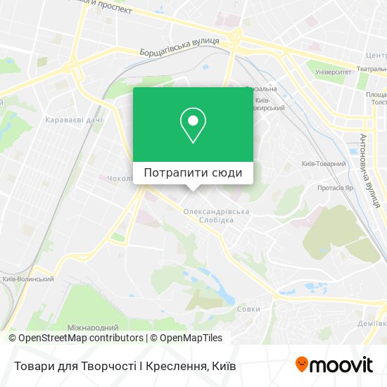 Карта Товари для Творчості І Креслення