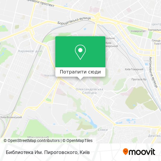 Карта Библиотека Им. Пироговского