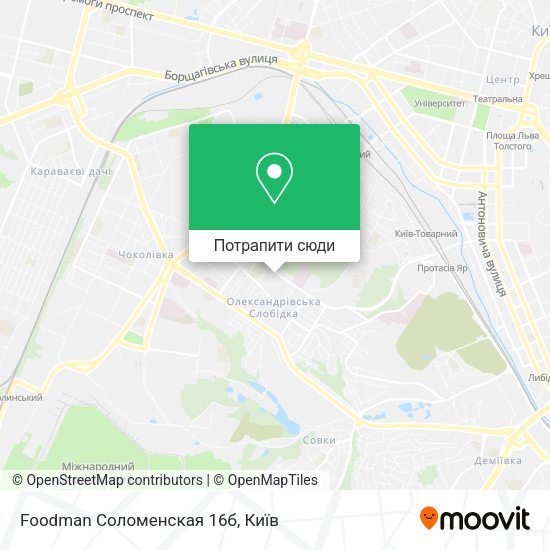 Карта Foodman Соломенская 16б
