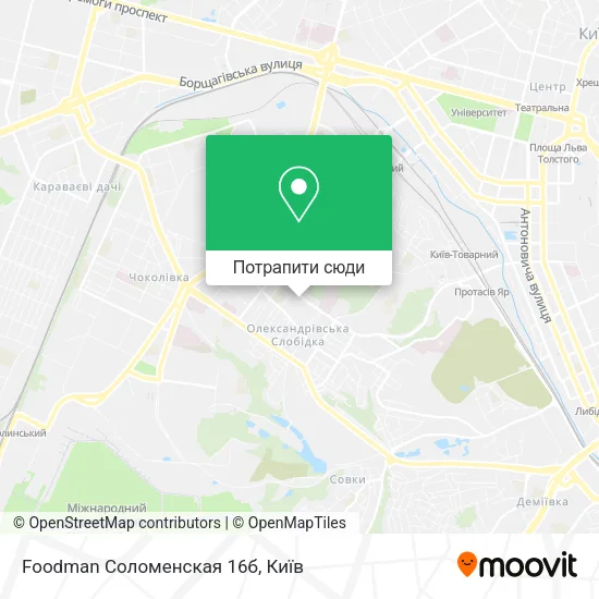Карта Foodman Соломенская 16б