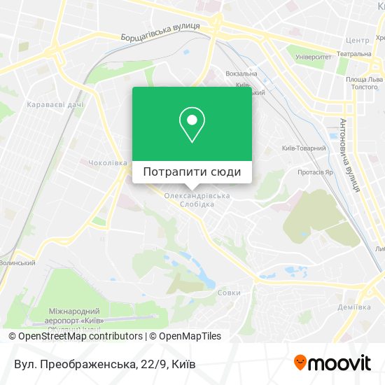 Карта Вул. Преображенська, 22/9