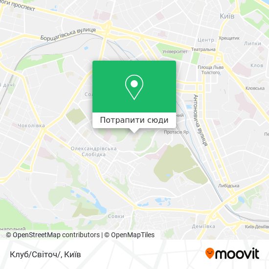 Карта Клуб/Світоч/
