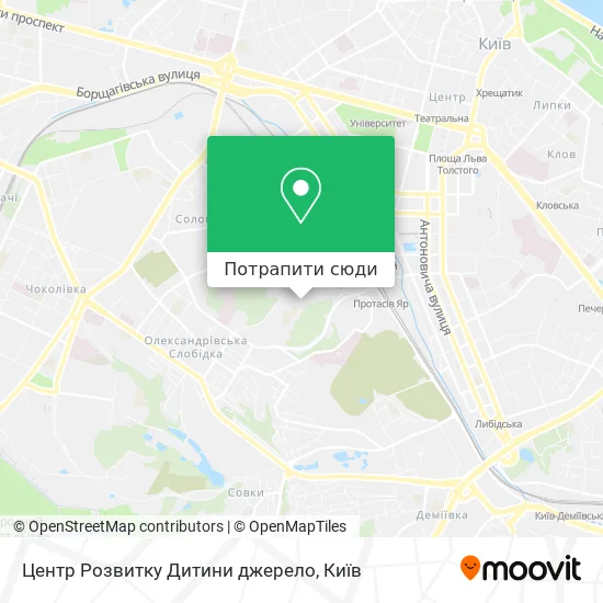Карта Центр Розвитку Дитини джерело