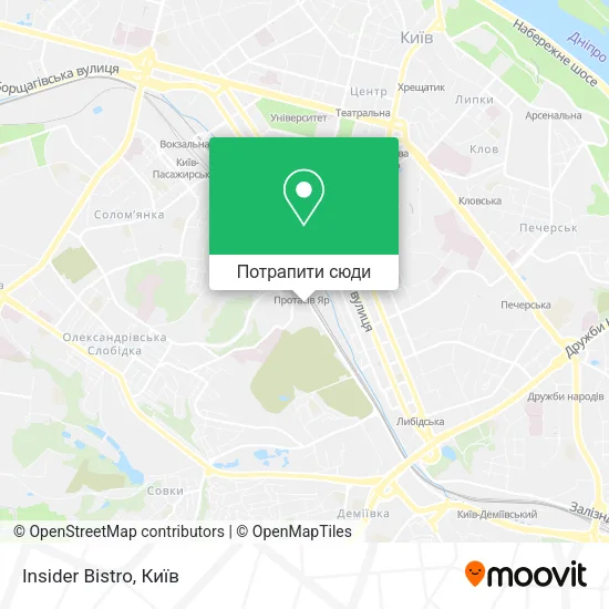 Карта Insider Bistro