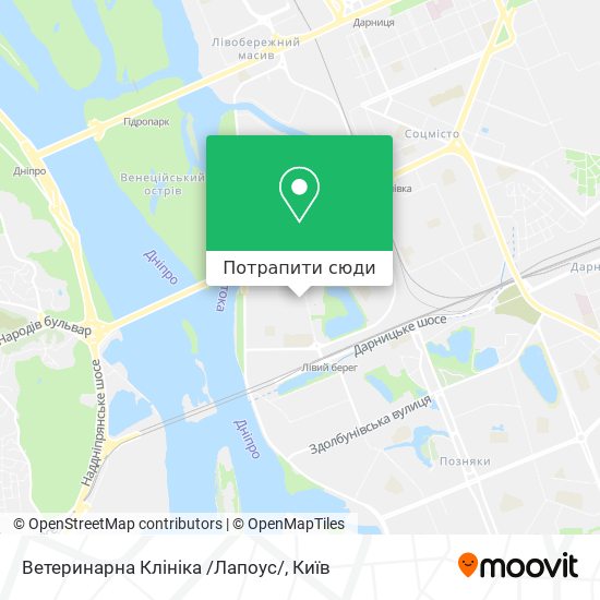 Карта Ветеринарна Клiнiка /Лапоус/