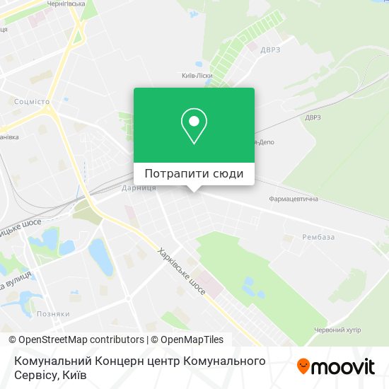 Карта Комунальний Концерн центр Комунального Сервісу