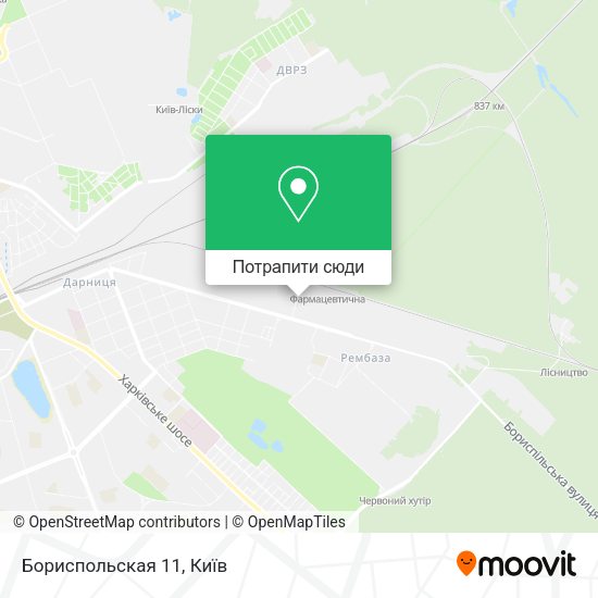 Карта Бориспольская 11