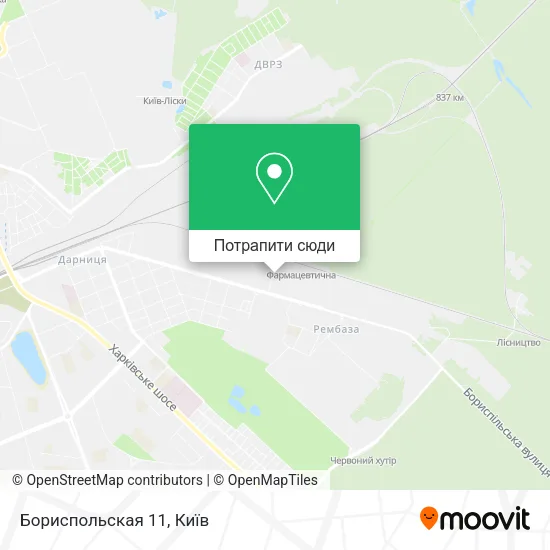 Карта Бориспольская 11