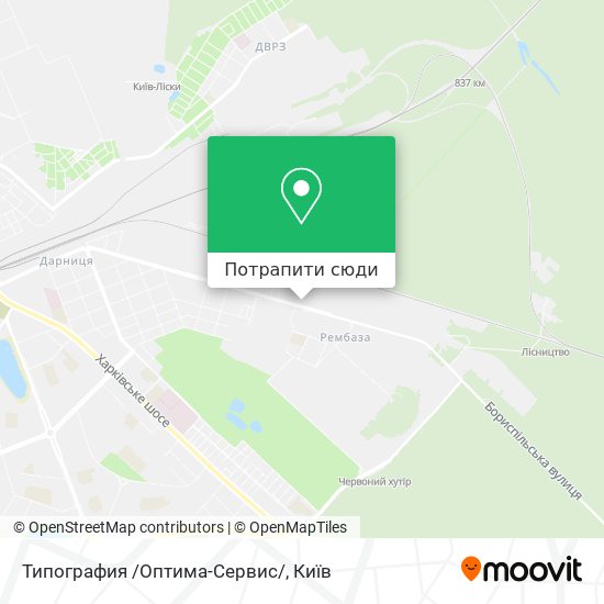 Карта Типография /Оптима-Сервис/