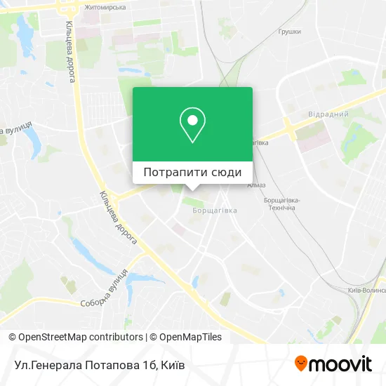 Карта Ул.Генерала Потапова 1б