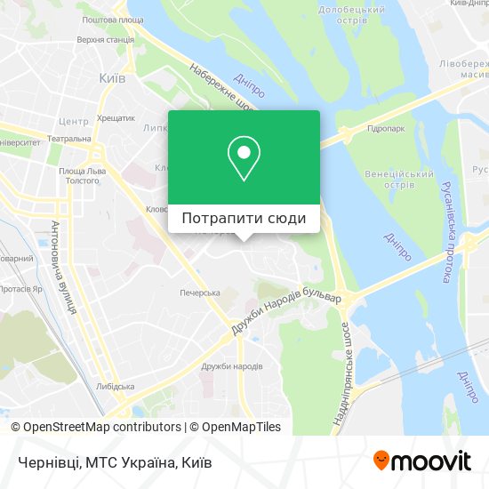 Карта Чернівці, МТС Україна