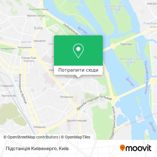 Карта Підстанція Київенерго