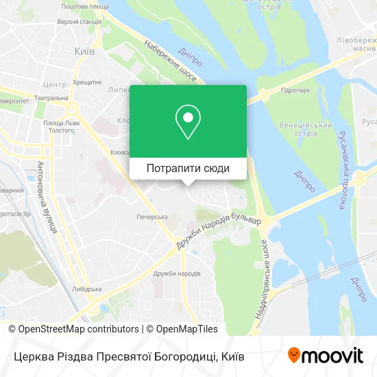 Карта Церква Різдва Пресвятої Богородиці