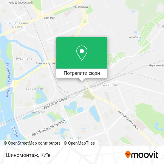 Карта Шиномонтаж