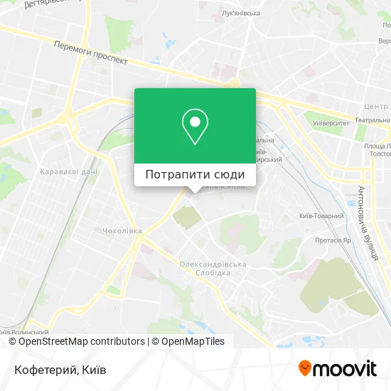 Карта Кофетерий