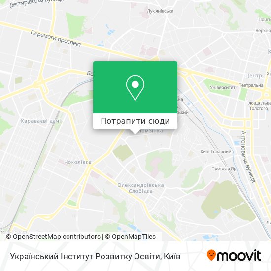 Карта Український Інститут Розвитку Освіти