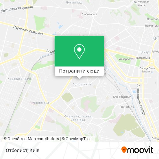 Карта Отбелист