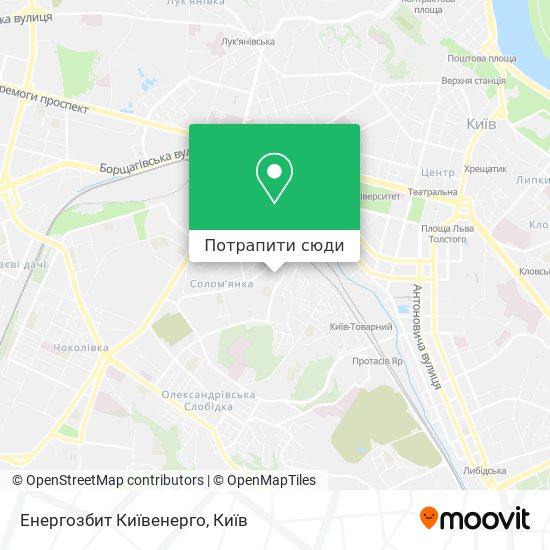 Карта Енергозбит Київенерго