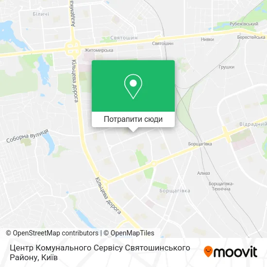 Карта Центр Комунального Сервісу Святошинського Району