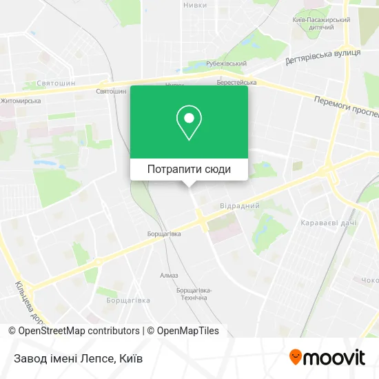 Карта Завод імені Лепсе