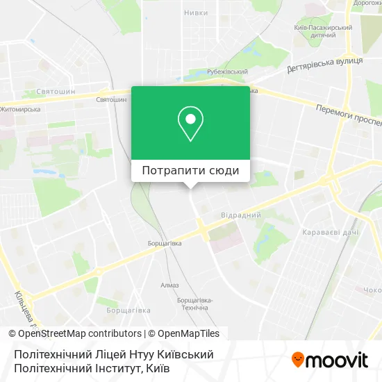 Карта Політехнічний Ліцей Нтуу Київський Політехнічний Інститут