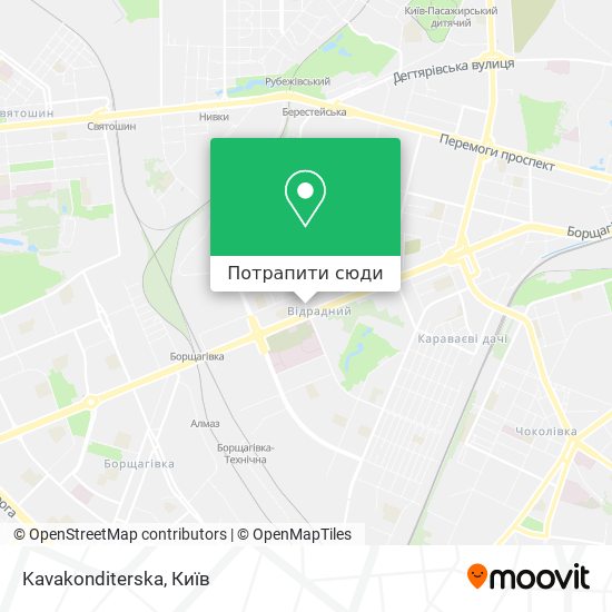 Карта Kavakonditerska