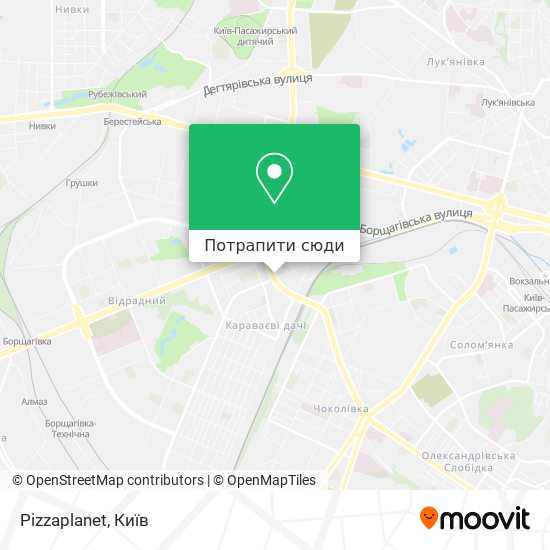 Карта Pizzaplanet