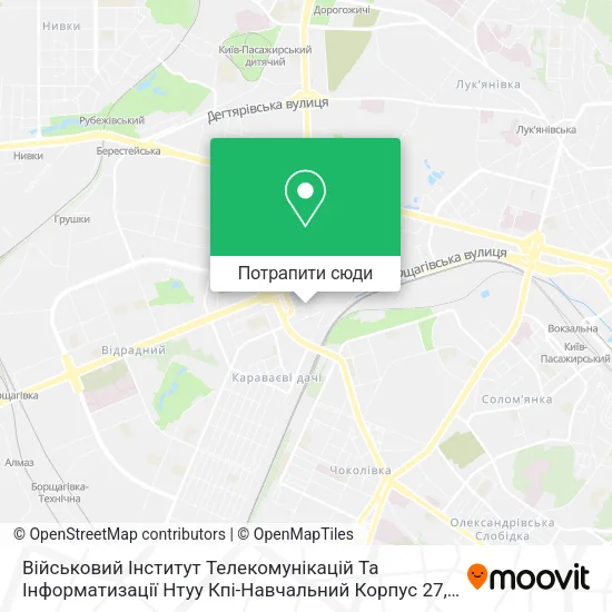 Карта Військовий Інститут Телекомунікацій Та Інформатизації Нтуу Кпі-Навчальний Корпус 27