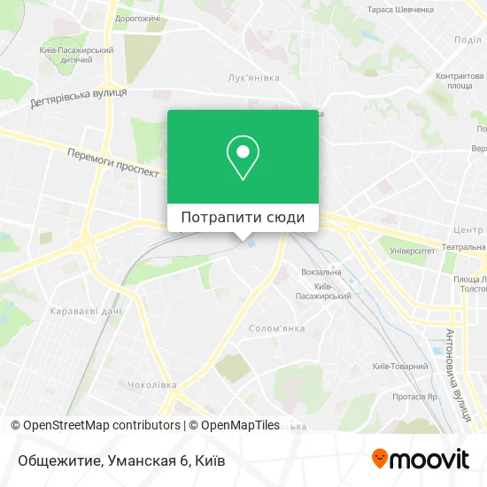 Карта Общежитие, Уманская 6