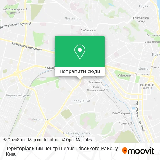 Карта Територіальний центр Шевченківського Району