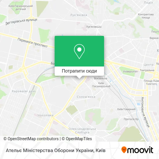 Карта Ательє Міністерства Оборони України