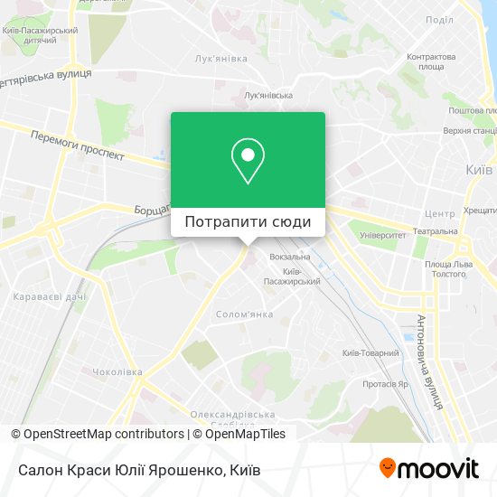 Карта Салон Краси Юлії Ярошенко