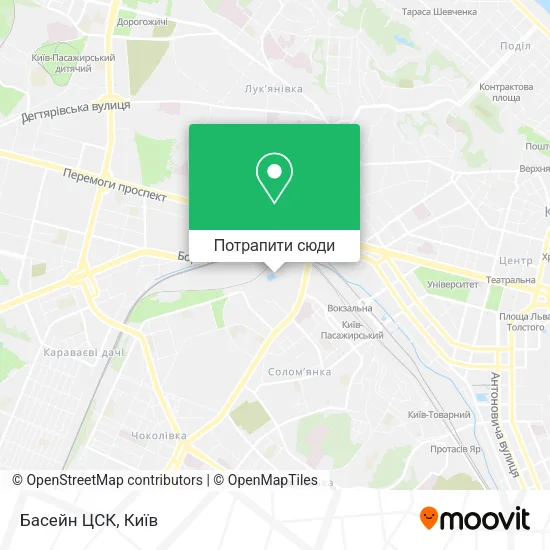 Карта Басейн ЦСК
