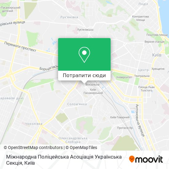 Карта Міжнародна Поліцейська Асоціація Українська Секція