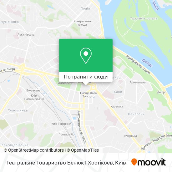 Карта Театральне Товариство Бенюк І Хостікоєв
