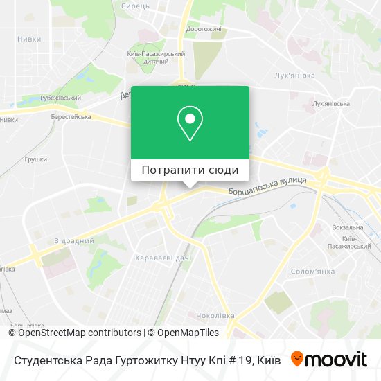 Карта Студентська Рада Гуртожитку Нтуу Кпі # 19