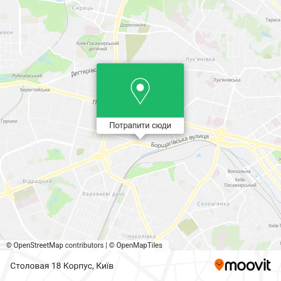 Карта Столовая 18 Корпус
