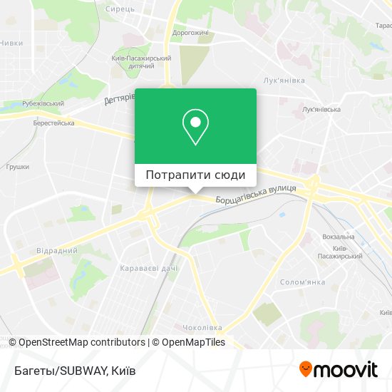 Карта Багеты/SUBWAY