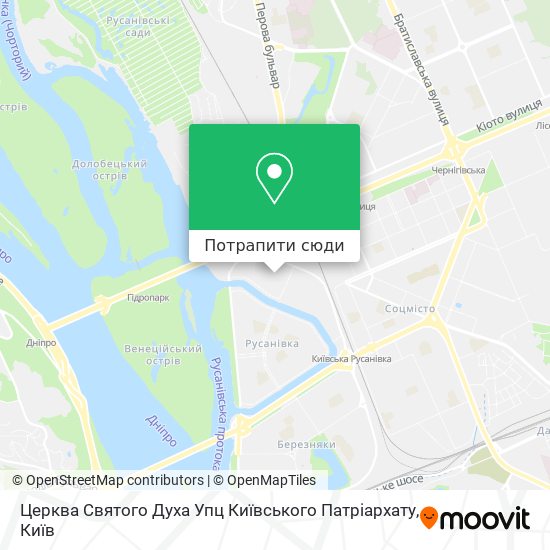 Карта Церква Святого Духа Упц Київського Патріархату