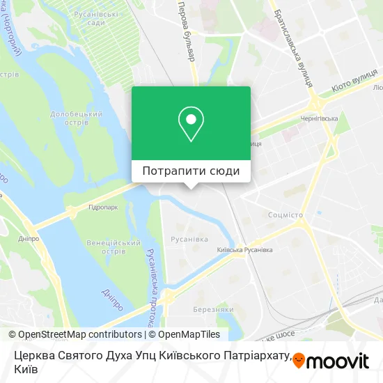 Карта Церква Святого Духа Упц Київського Патріархату