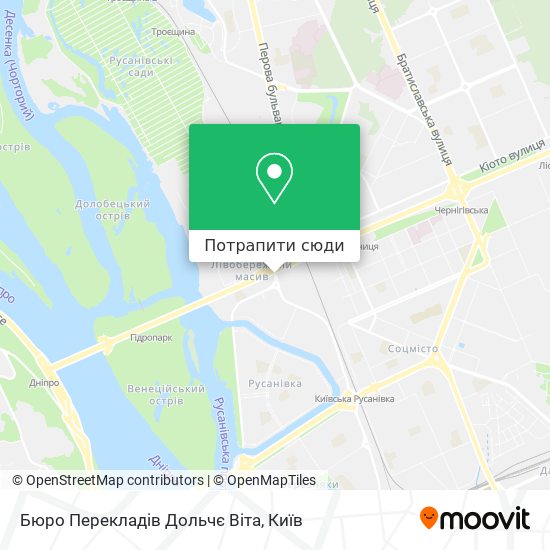 Карта Бюро Перекладів Дольчє Віта