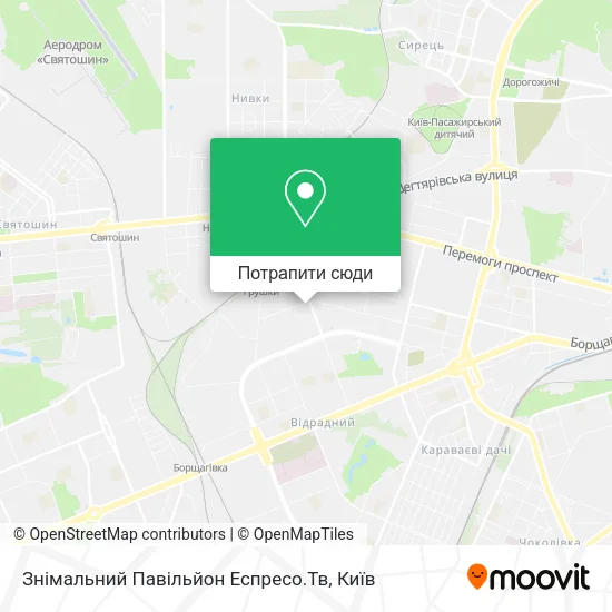 Карта Знімальний Павільйон Еспресо.Тв