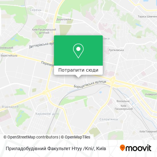 Карта Приладобудівний Факультет Нтуу /Кпі/