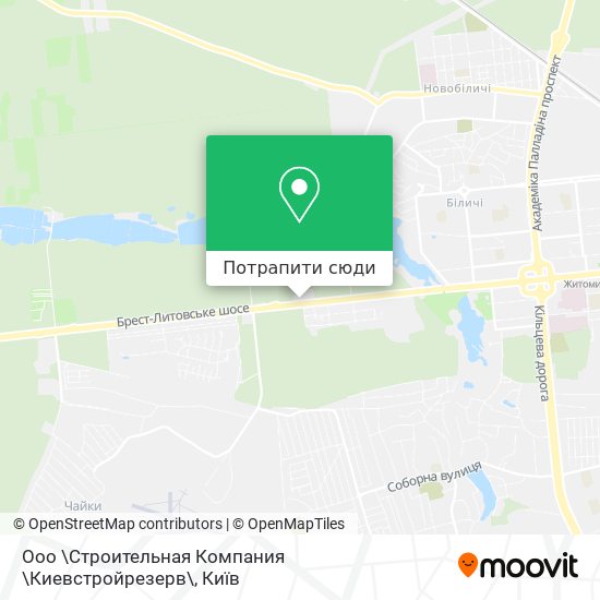 Карта Ооо \Строительная Компания \Киевстройрезерв\