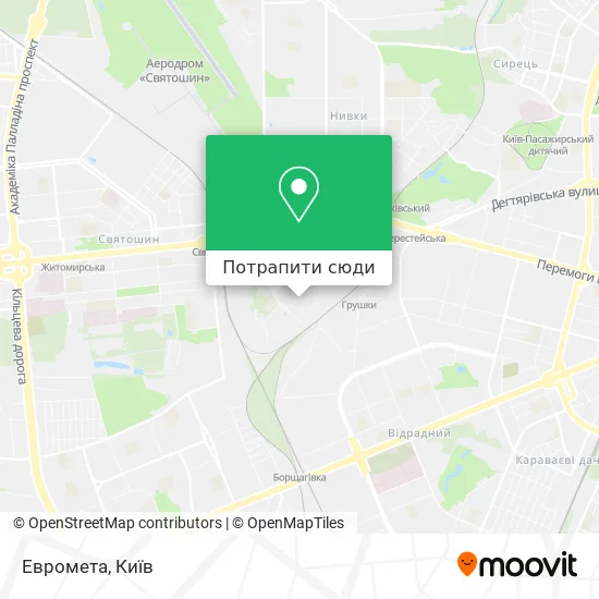 Карта Евромета
