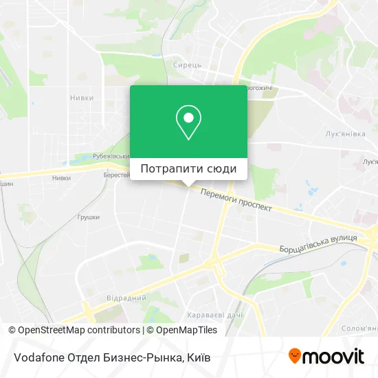 Карта Vodafone Отдел Бизнес-Рынка