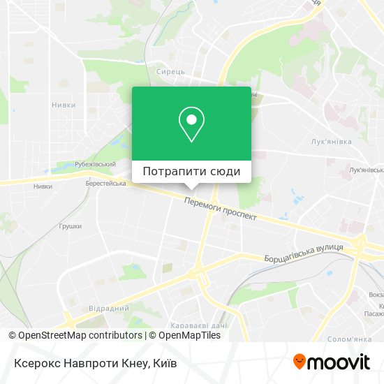 Карта Ксерокс Навпроти Кнеу