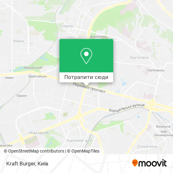 Карта Kraft Burger