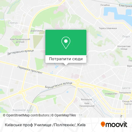 Карта Київське проф Училище /Політехнік/
